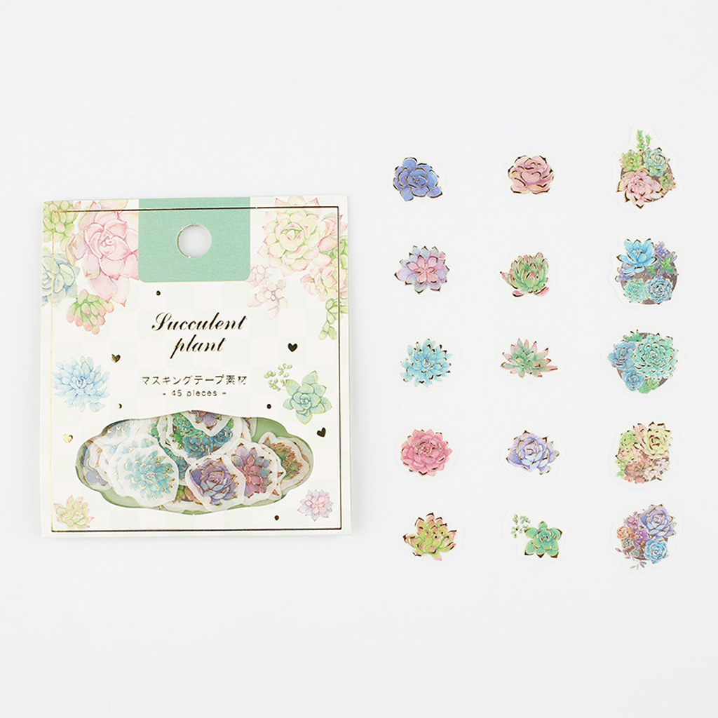 BGM Flake Sticker Succulent Plant