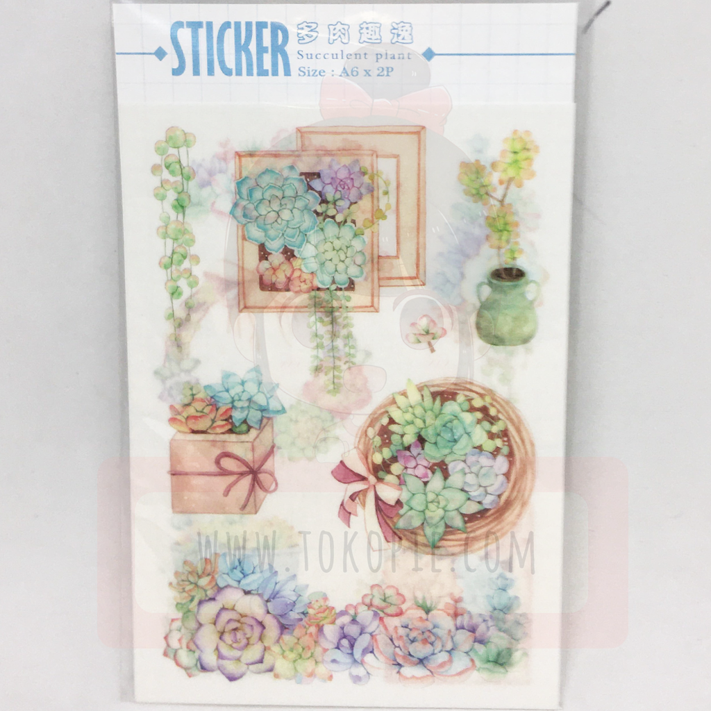 Succulent Plant Decorative Sticker