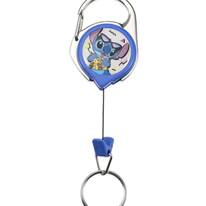 Disney Stitch Summer Party Keychain With Reel - tokopie