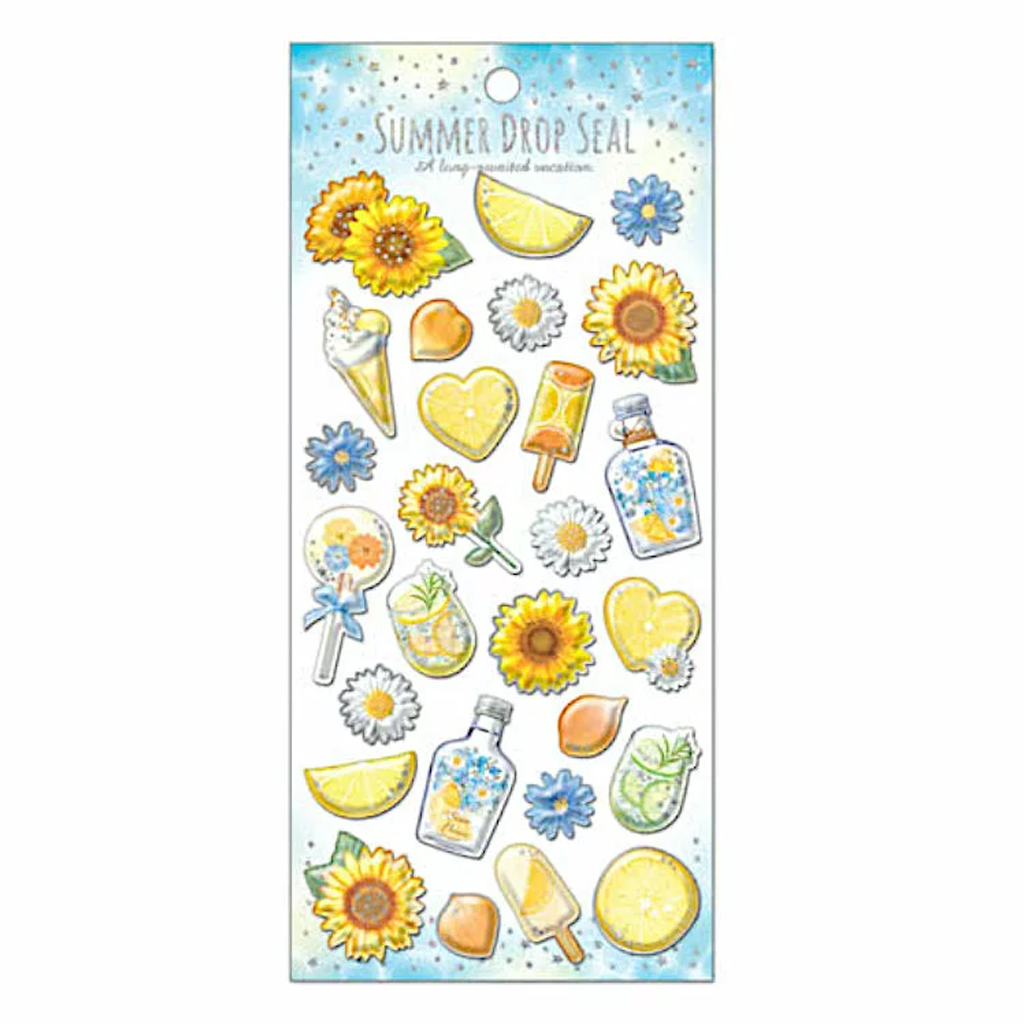 Q-Lia Summer Drop Seal Sticker Sunflower