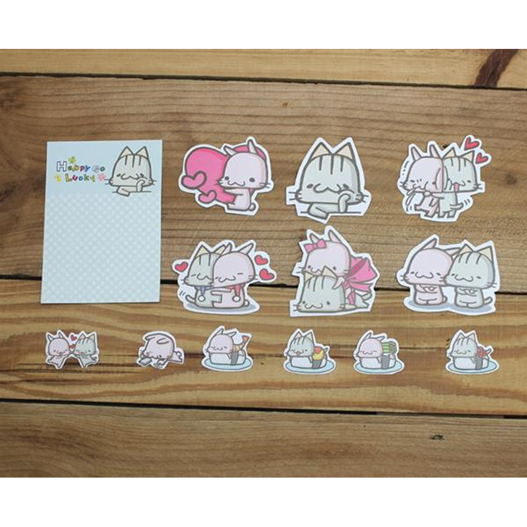 Ethos Flake Sticker Happy Go Lucky Cat