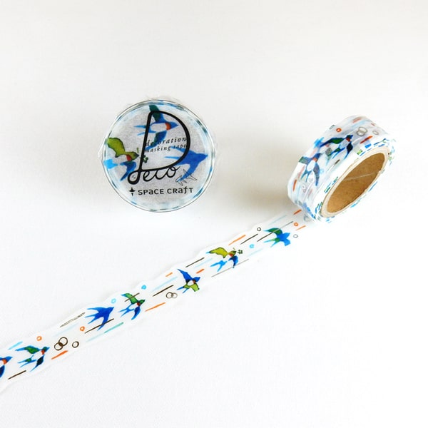 Round Top Masking Tape - Space Craft Swallow