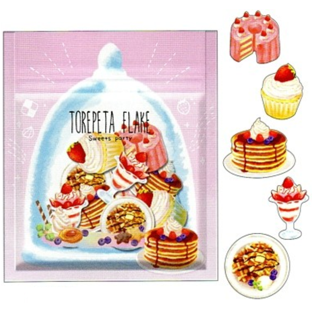 Kamio Japan Torepeta Sweets Party Flake Seal Sticker
