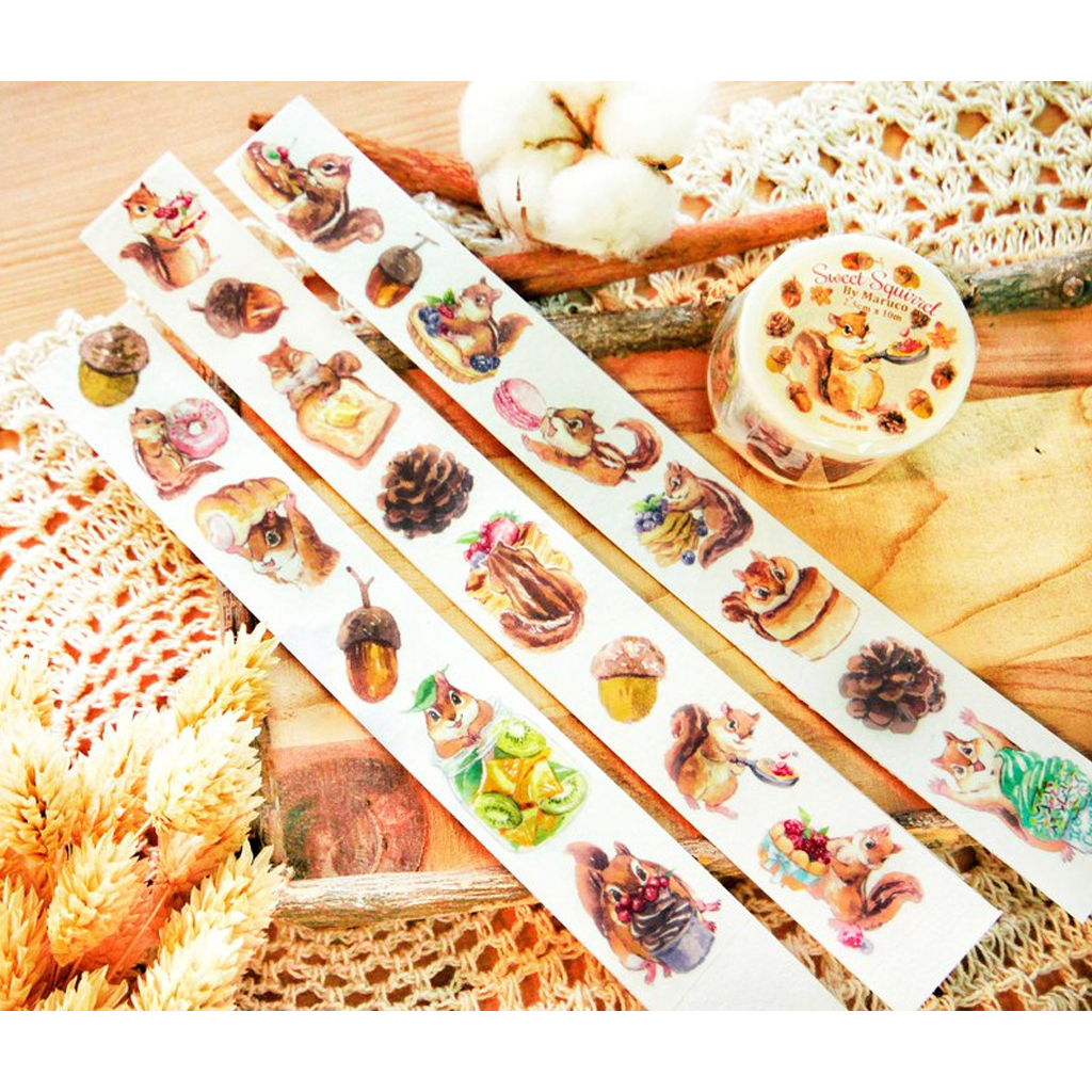 Maruco Art Masking Tape Sweet Squirrel