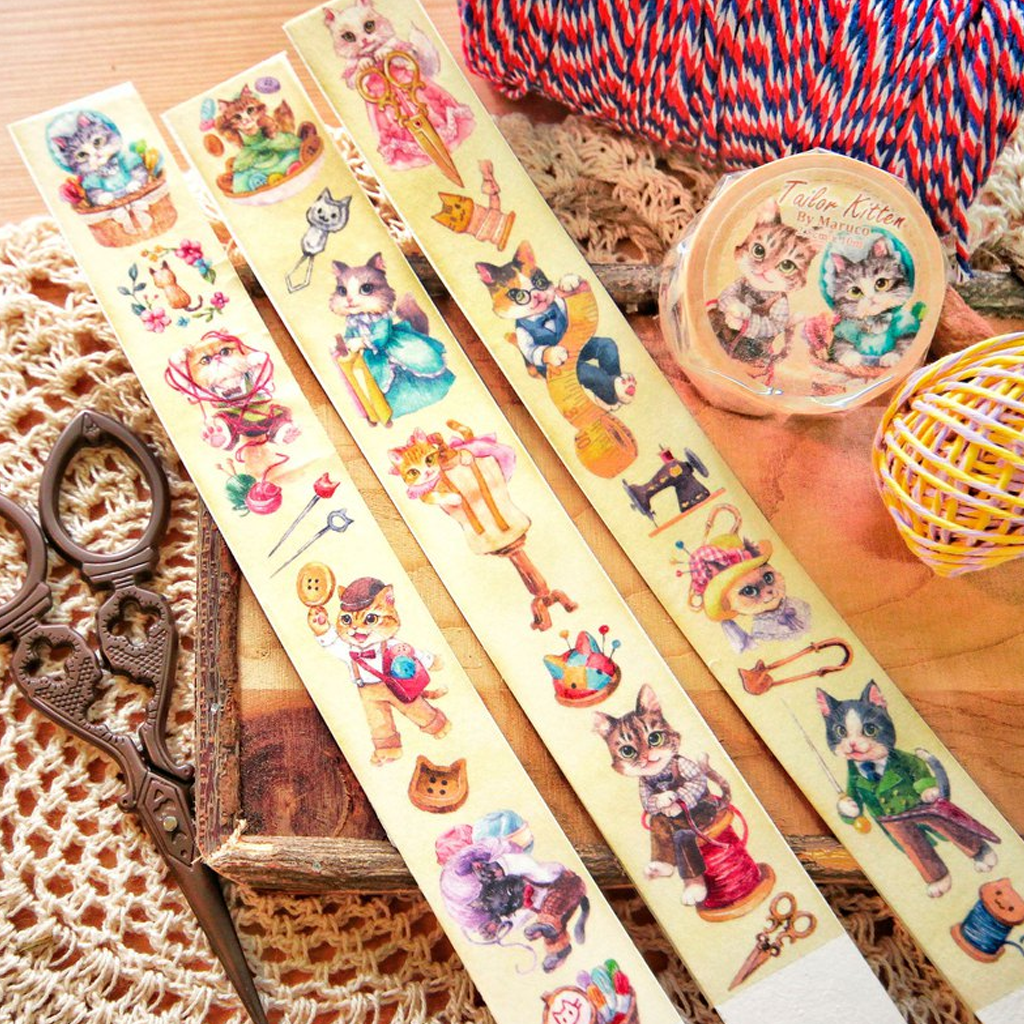 Maruco Art Masking Tape - Tailor Kitten