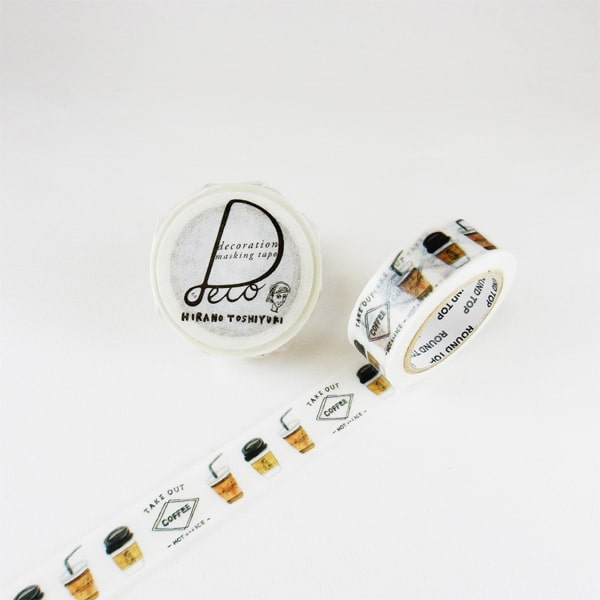 Round Top Washi Tape - Take Out Coffee