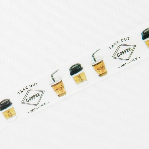 Round Top Washi Tape - Take Out Coffee