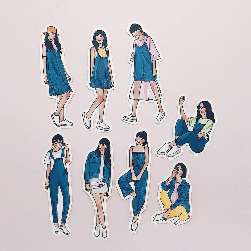 Flake Sticker Happiness Grass - Tannin Girl