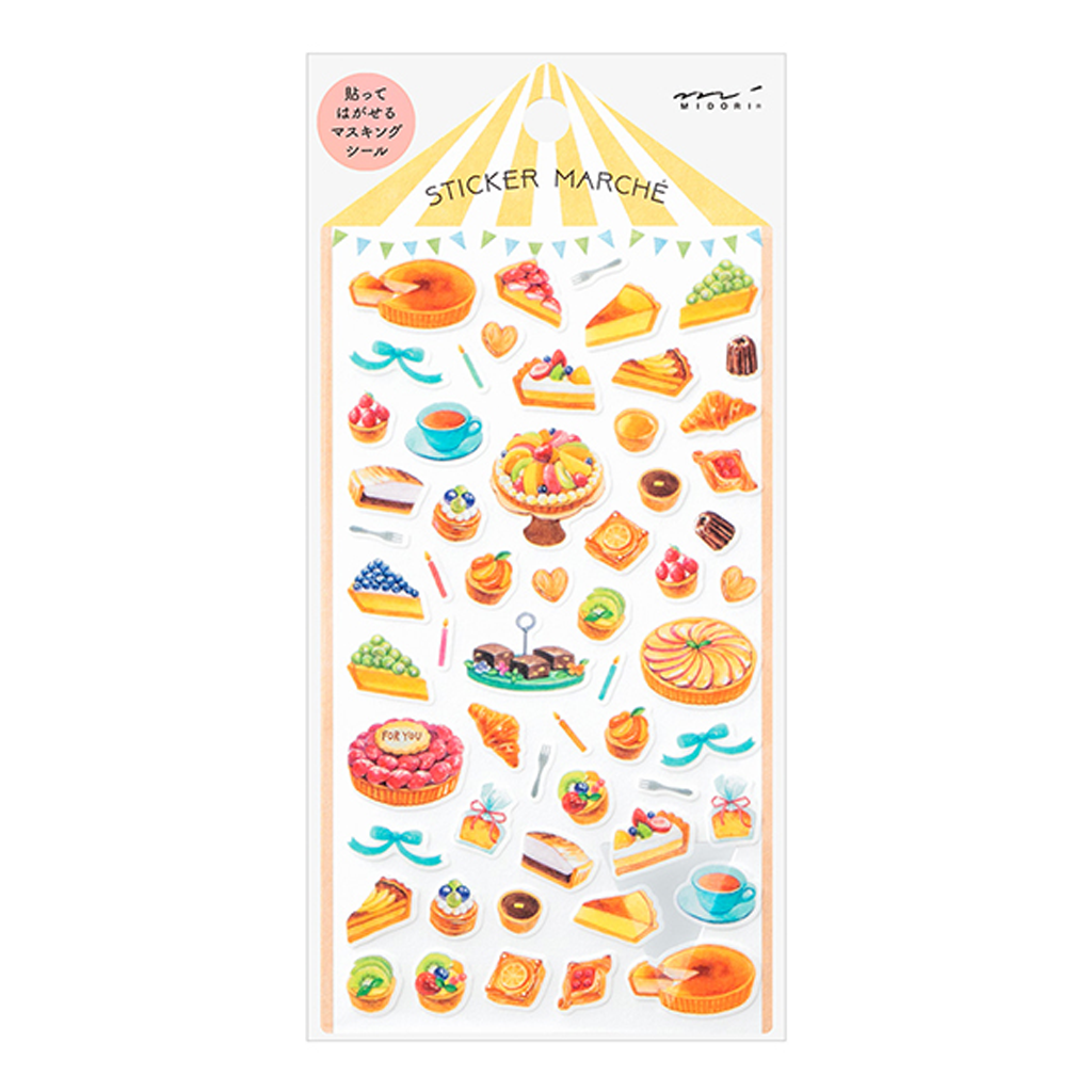 Midori Marche Masking Sticker Tart Pattern