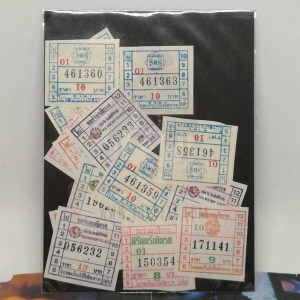 Thailand Bus Vintage Ticket B
