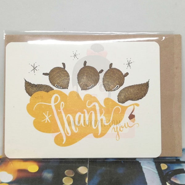 Thank You Squirrel Greeting Card