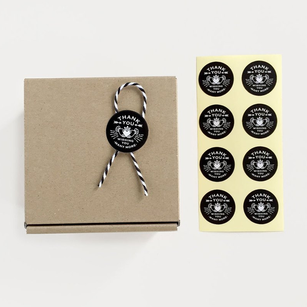 Knoopworks Thank You Black Sticker