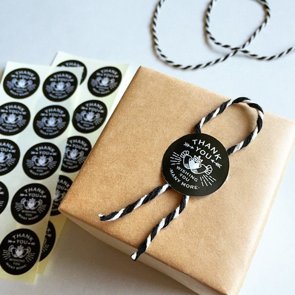 Knoopworks Thank You Black Sticker