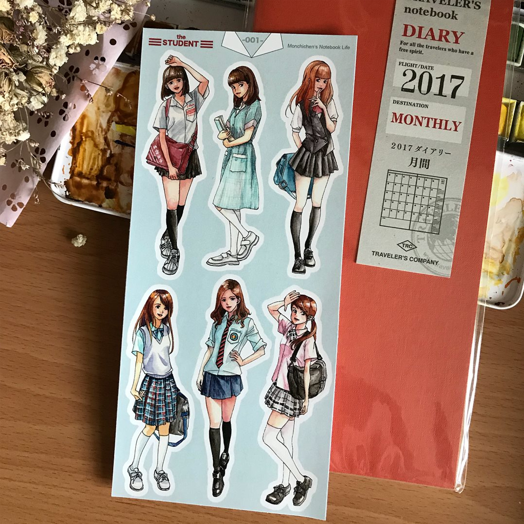 Monchiichen Sticker - The Student 001