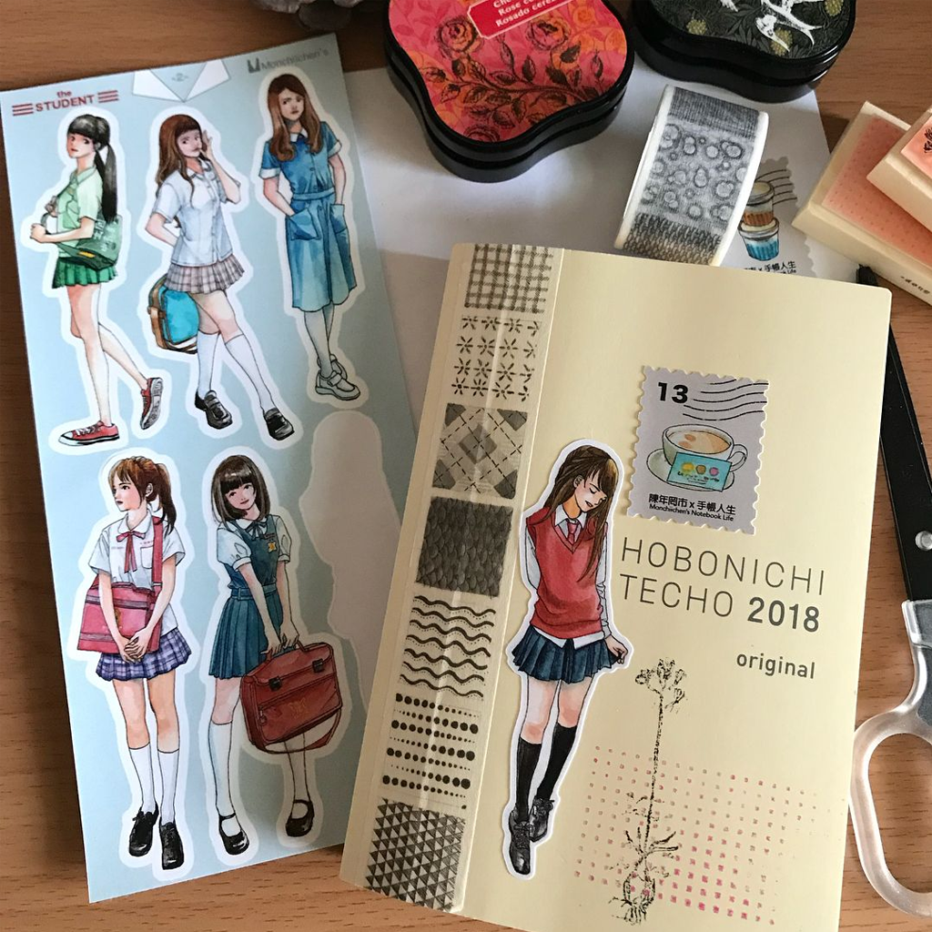 Monchiichen Sticker - The Student 002