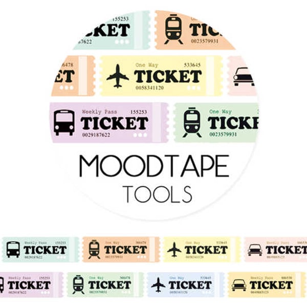 Moodtape Masking Tape - Travel Ticket