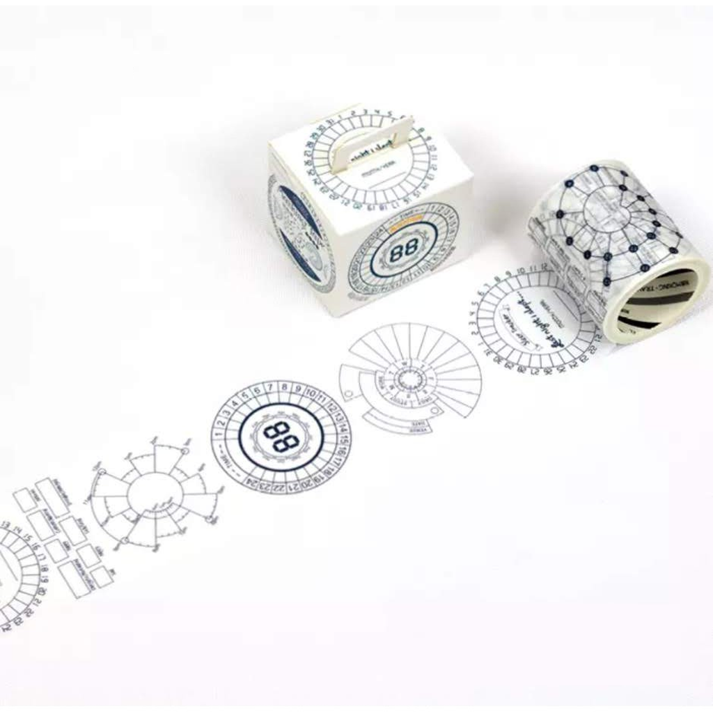 Moking Travel Masking Tape Efficient Time Pie