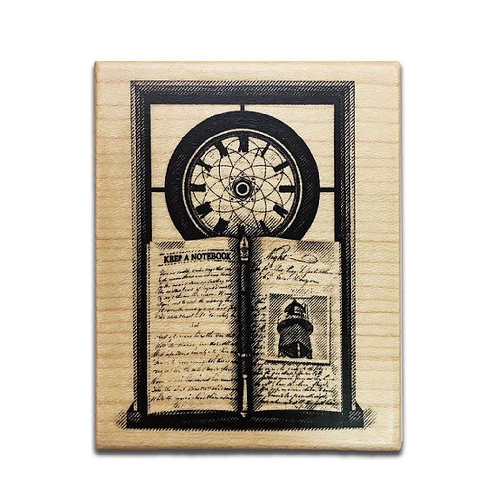Keep A Notebook Wooden Stamp - Timestamp