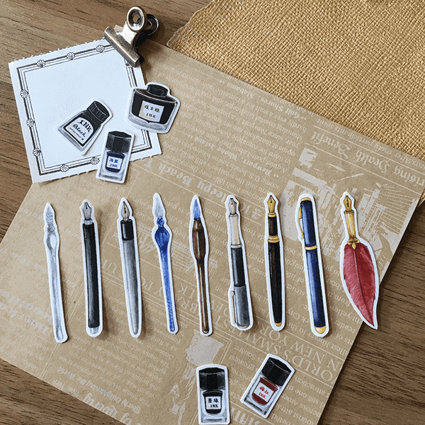 Asako Stickers Pen and Ink