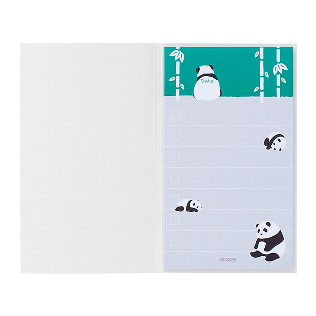 Midori Sticky Notes To Do List Panda Pattern