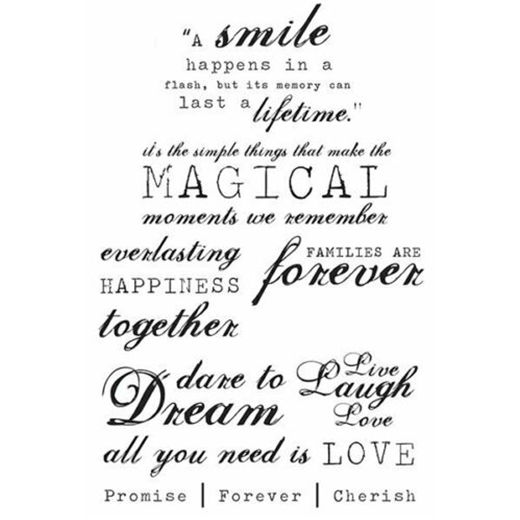 Kaiser Craft Clear Stamp - Sentiments (Together)