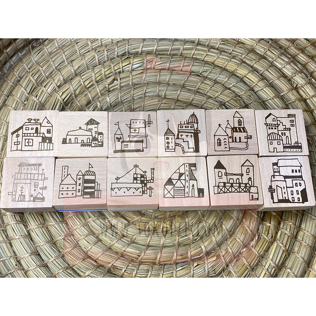 Chamil Garden Limited Edition Rubber Stamp Set Town