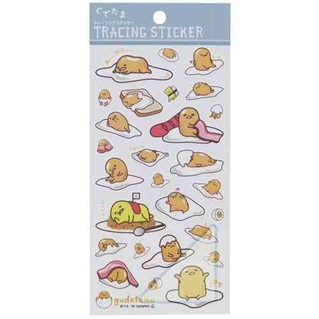 Kamio Japan Gudetama Tracing Sticker