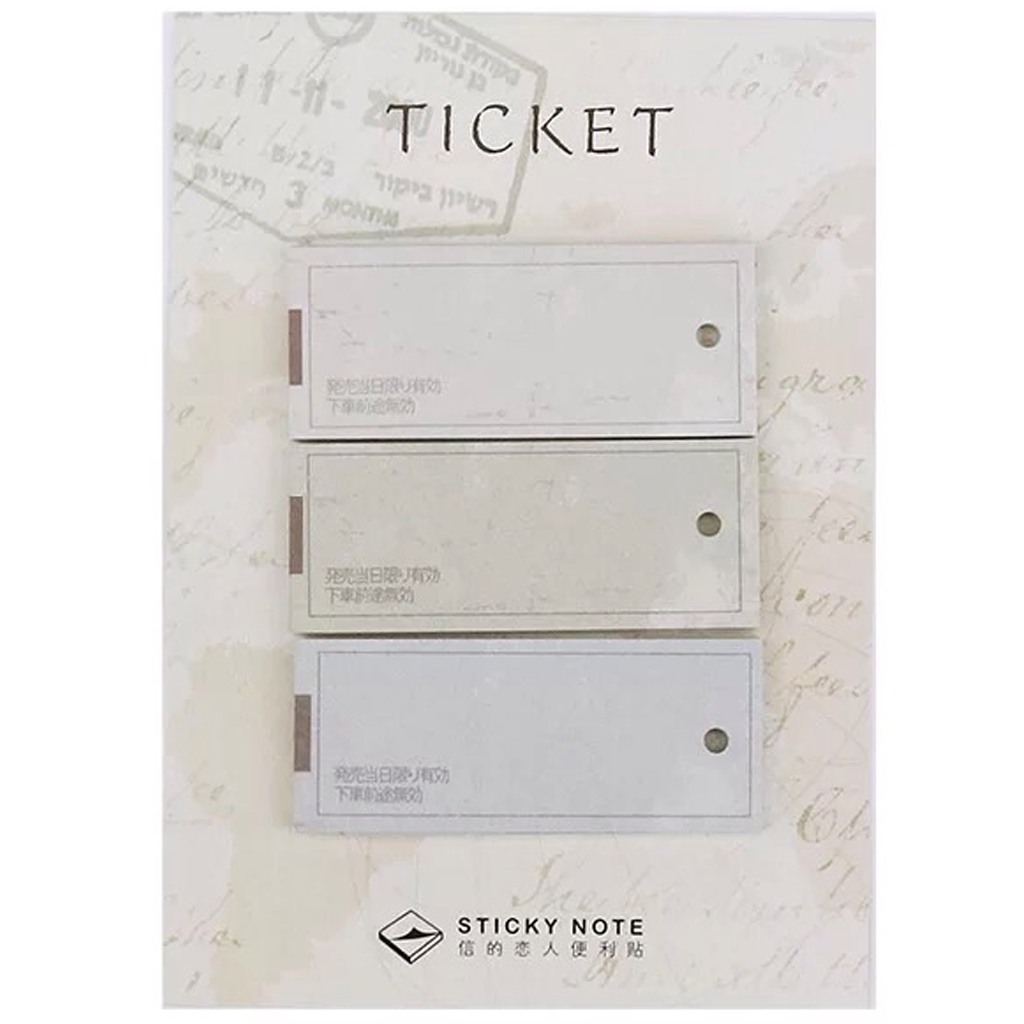 Sticky Note Ticket Series Tram