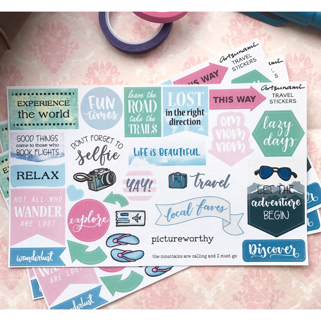 Artsunami Planner Sticker Travel 01