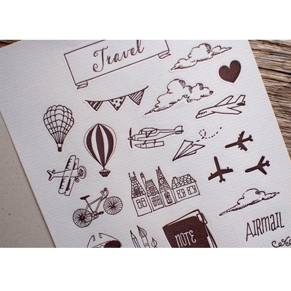 Travel Letterpress Stickers - Travel