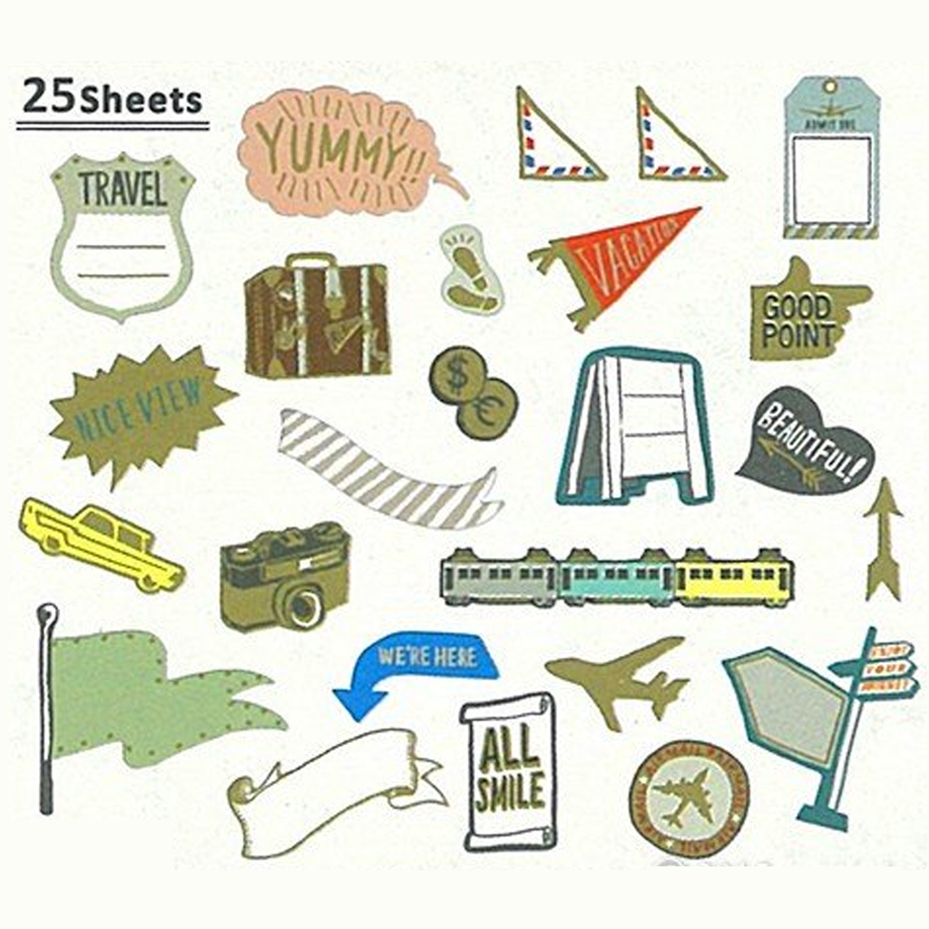 Greeting Life Flaky Sticker Travel