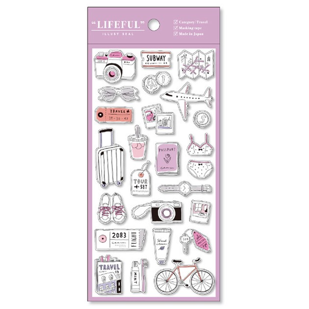 Mind Wave Lifeful Illust Sticker - Travel Life