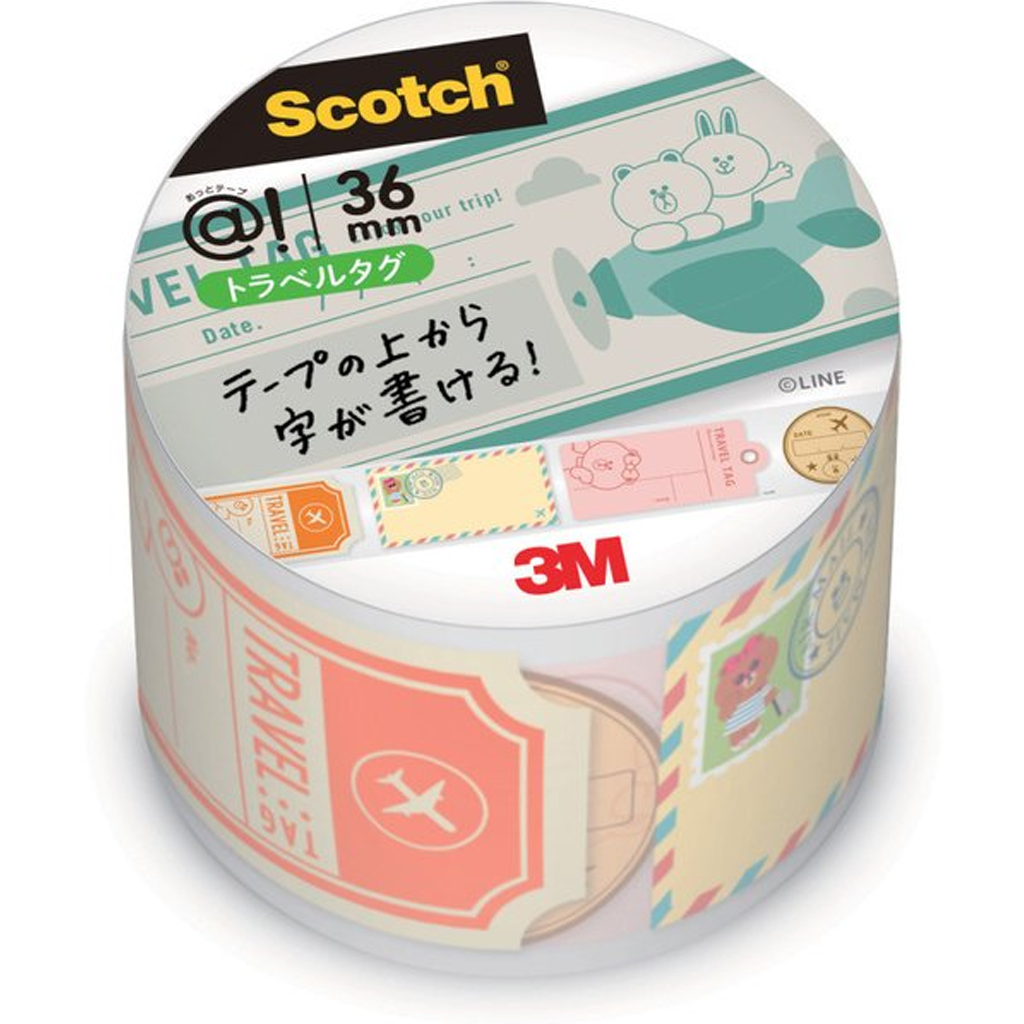 Scotch Atto Masking Tape LINE Travel Tag