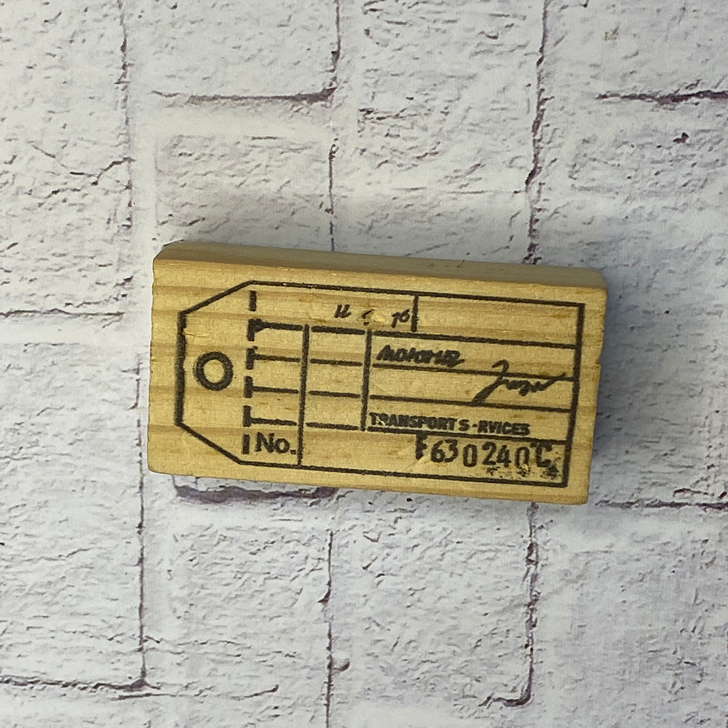 Travel Tag Rubber Stamp