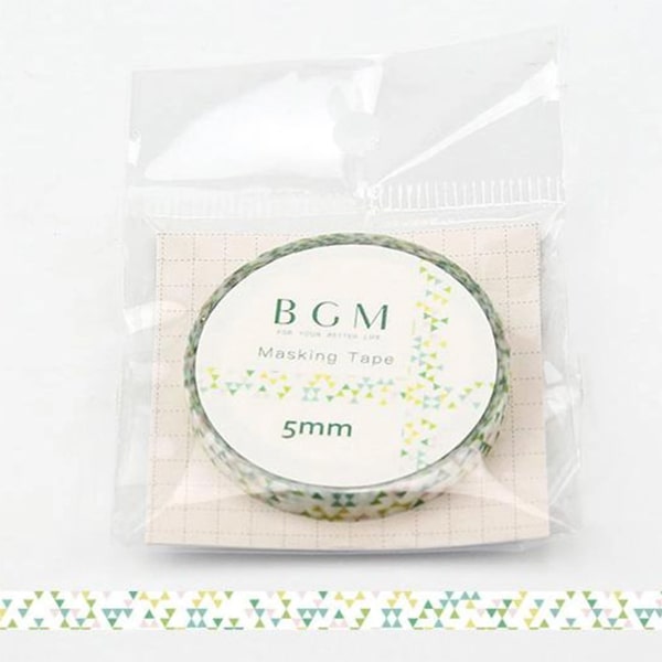 BGM Masking Tape Green Triangle
