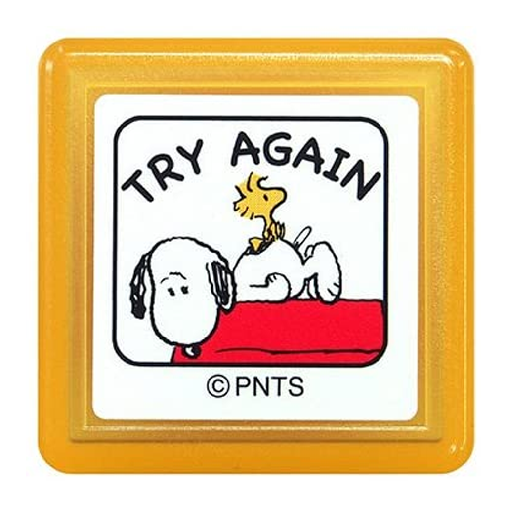 Kodomo No Kao Penetration Stamp - Snoopy Try Again