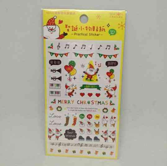 Practical Sticker Christmas Yellow