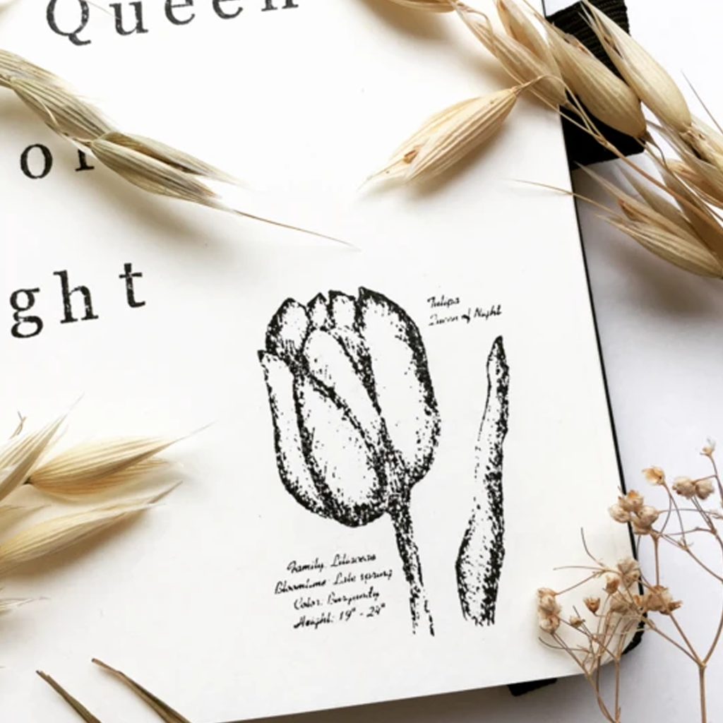 Oola Happy Stationery Rubber Stamp - Tulip