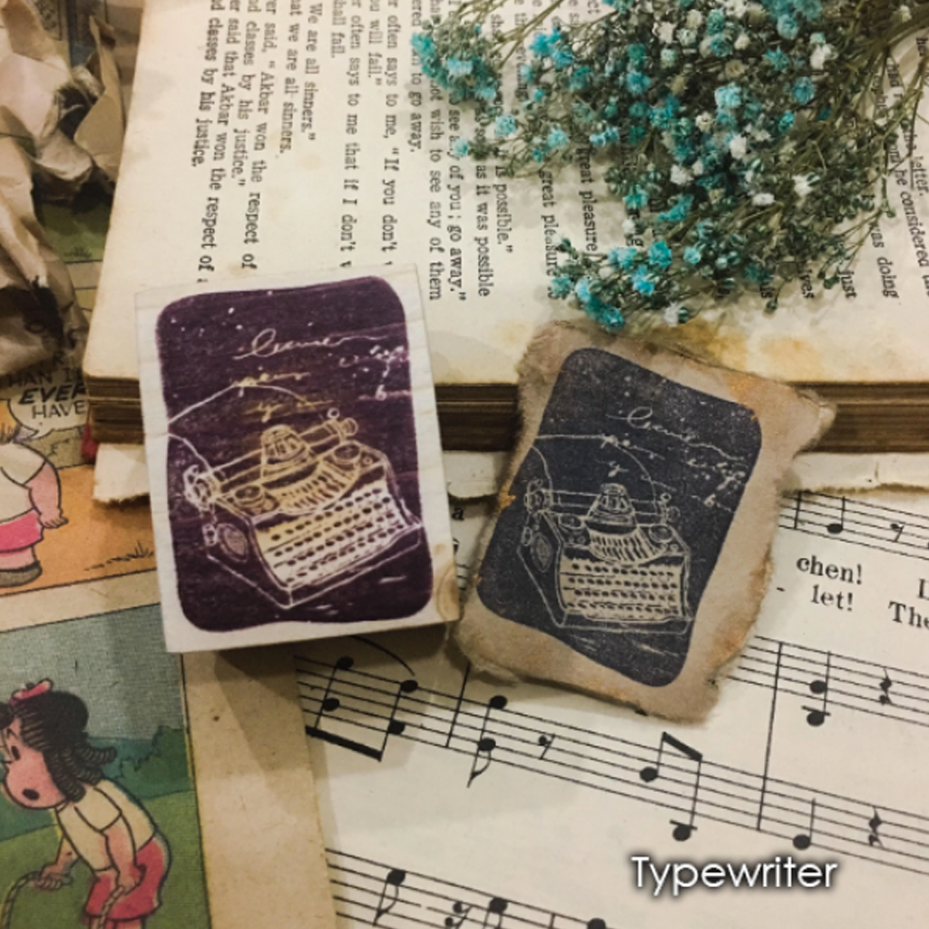 Craftioneries Rubber Stamp - Time Pieces Typewriter