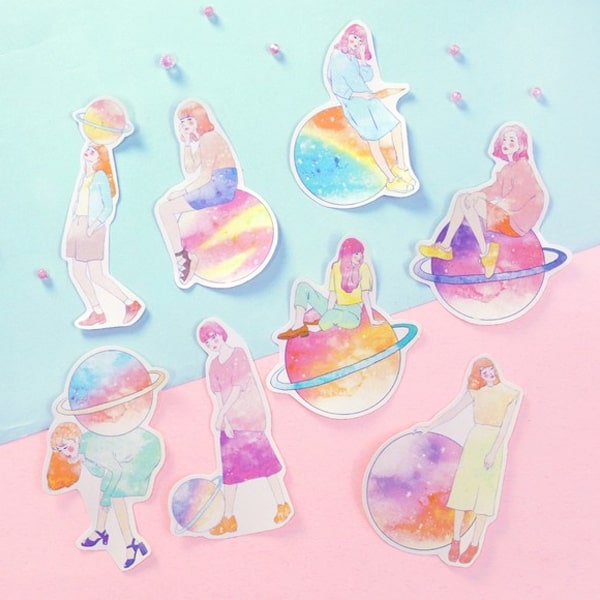 Flake Sticker Meow Meow Star - Universe Girl