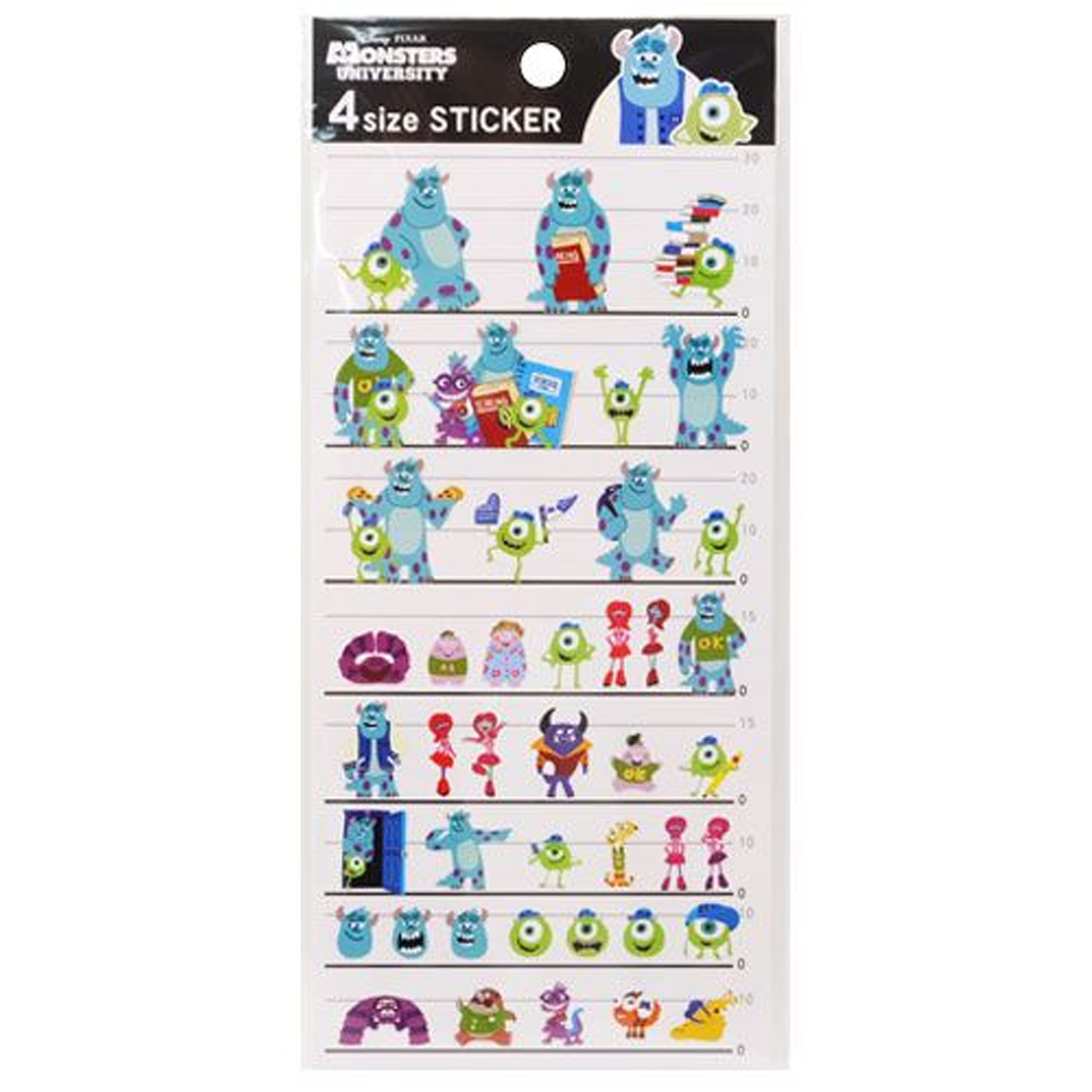 Kamio Japan Monsters University 4 Size Stickers