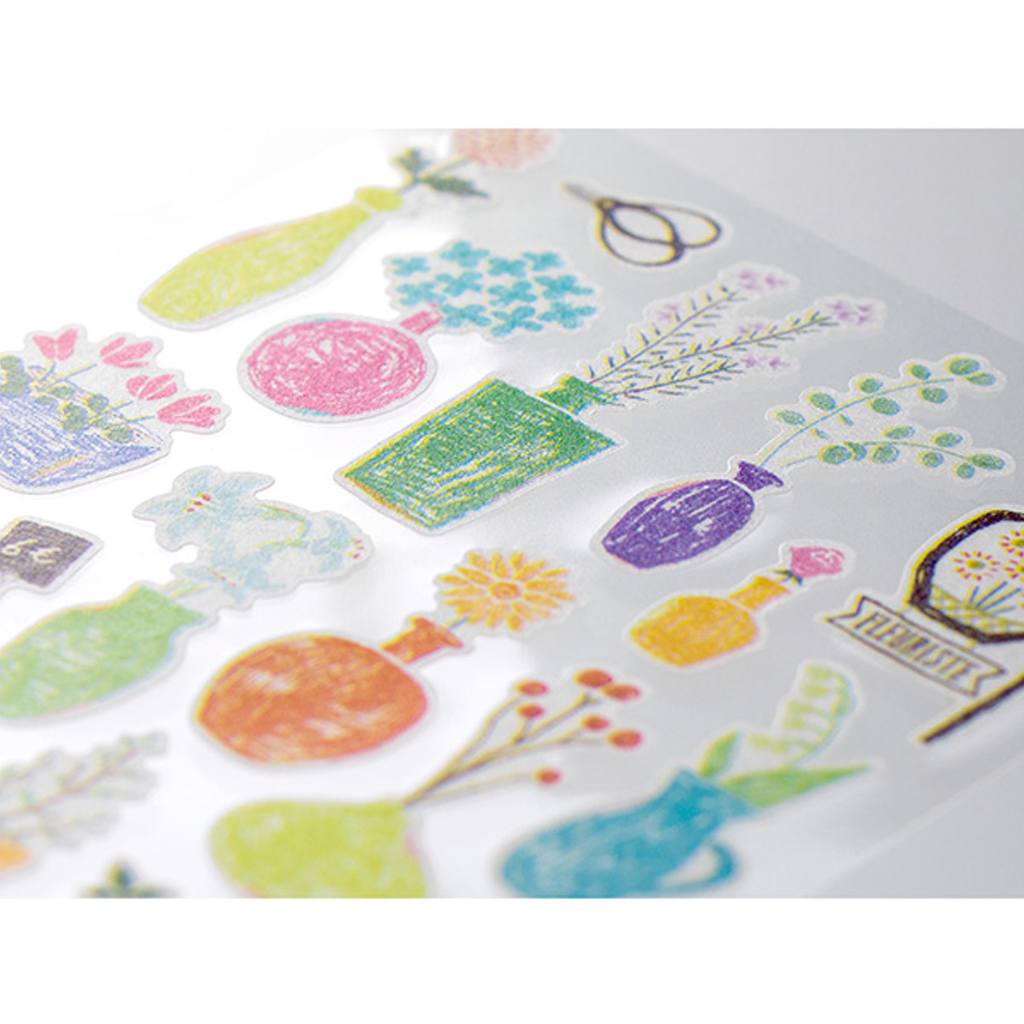 Midori Marche Masking Sticker Vase Pattern