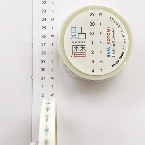 Icco Nico Masking Tape - Haru Koyomi Sticking Calendar