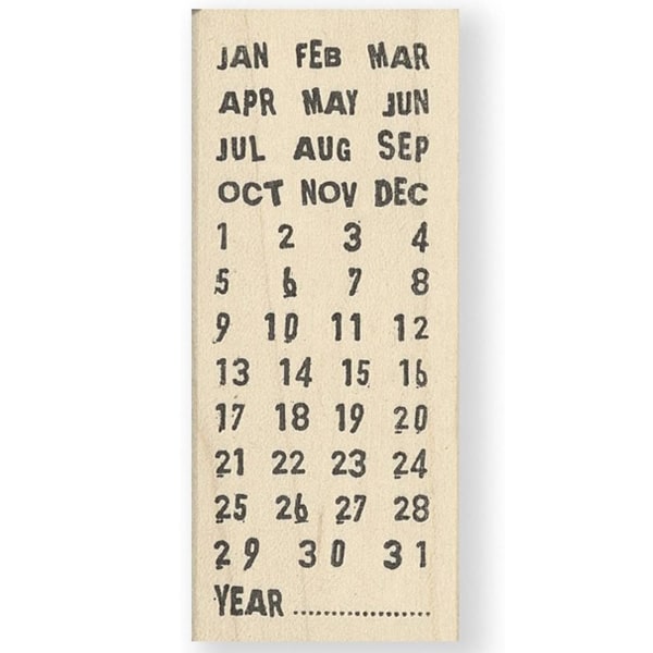 Catslife Press Rubber Stamp Vertical Calendar