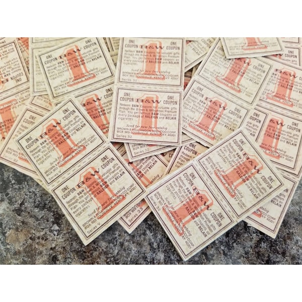 B&amp;W Vintage Coupon Ticket