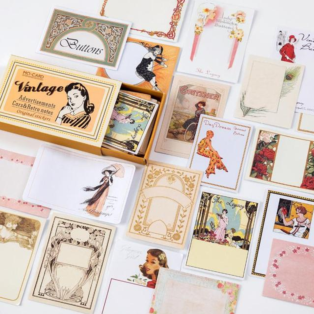 Mo. Card Vintage Label Ticket Original Stickers