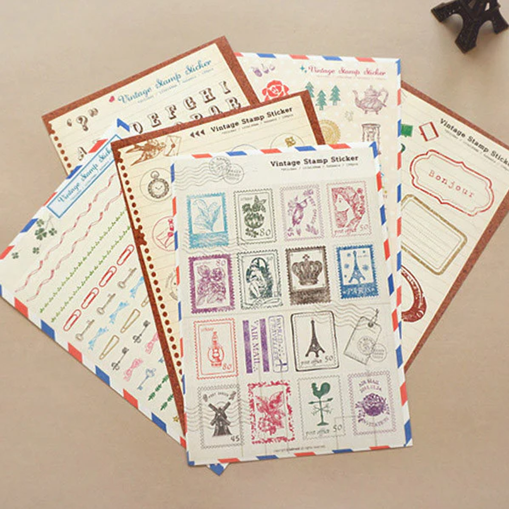 Ladmaid Vintage Stamp Sticker