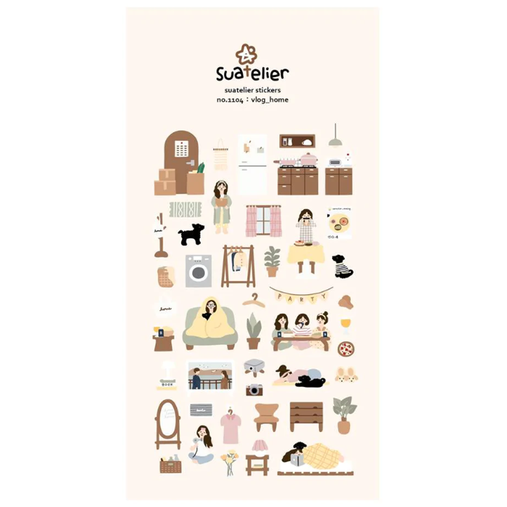 Suatelier Sticker Vlog Home
