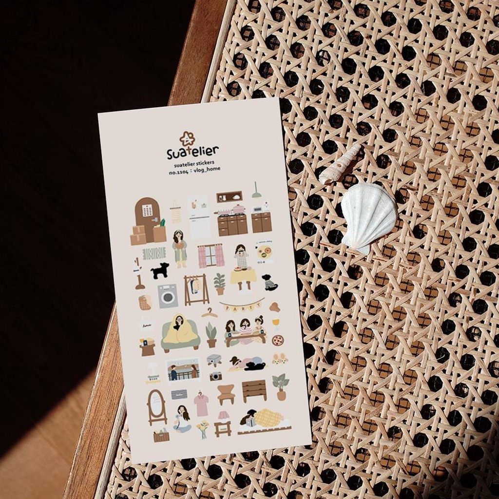 Suatelier Sticker Vlog Home