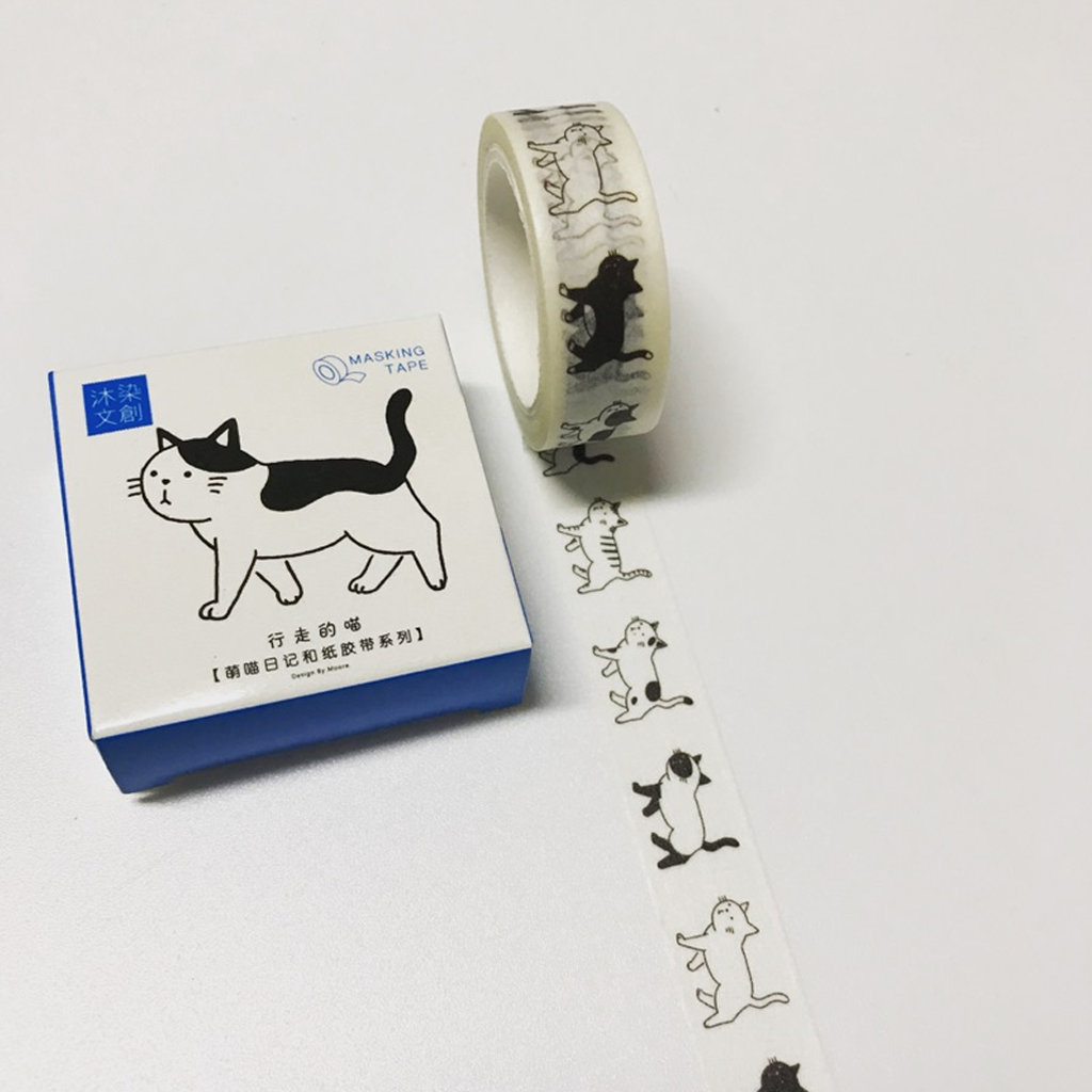 Moore Paperworks Masking Tape - Walking Cat
